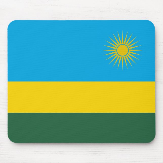 Rwanda Flag Mouse Pad (Front)