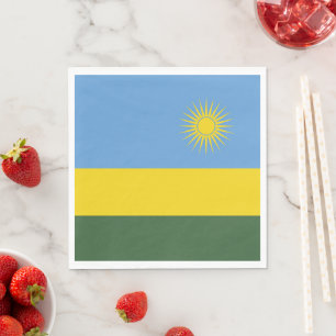 Rwanda flag napkin