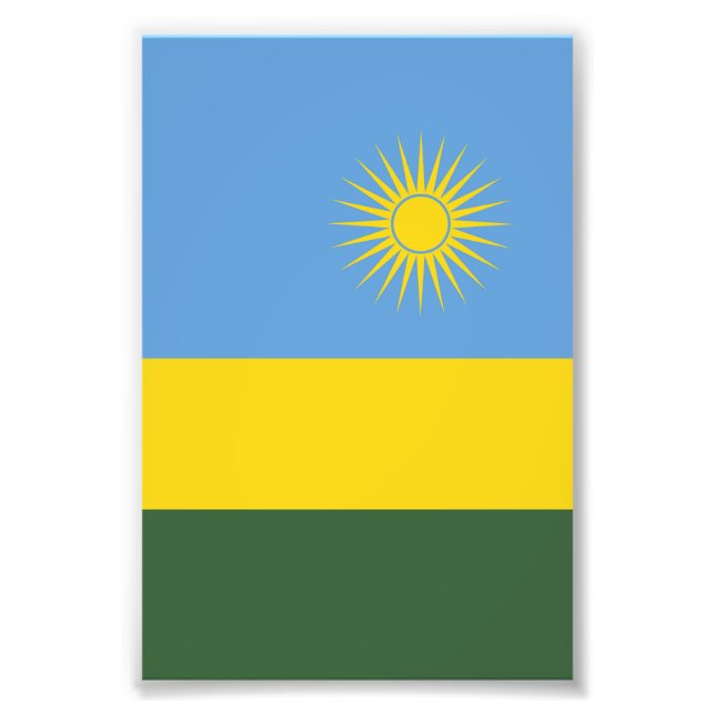 Rwanda flag photo print (Front)