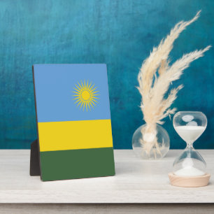 Rwanda flag plaque