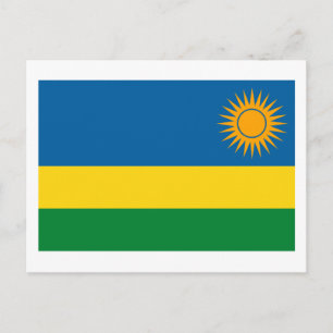 Rwanda Flag Postcard