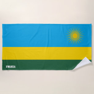 Rwanda Flag Splendid Patriotic Beach Towel