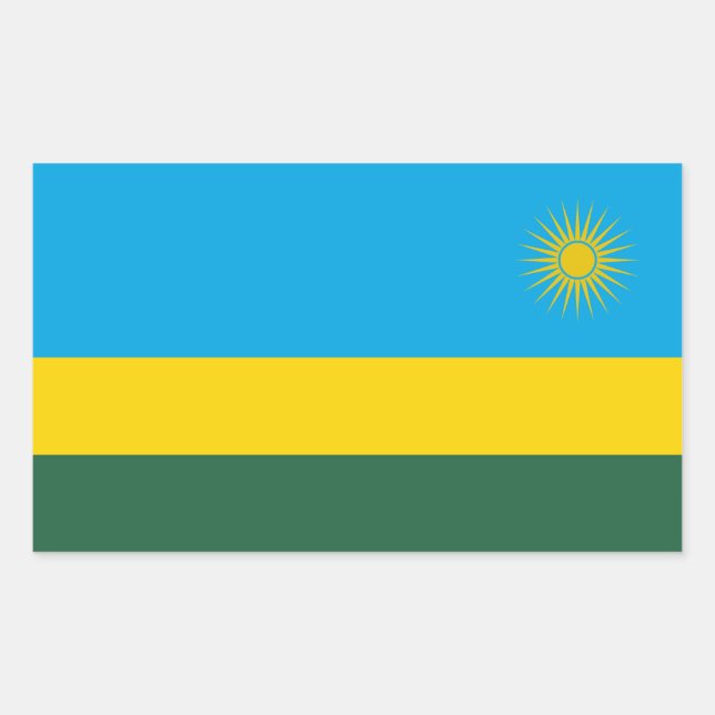 Rwanda Flag Sticker (Front)