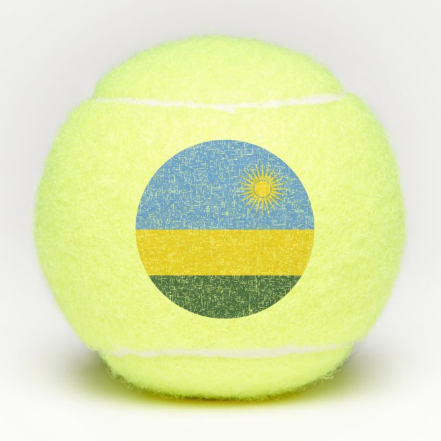 Rwanda flag tennis balls (Front)