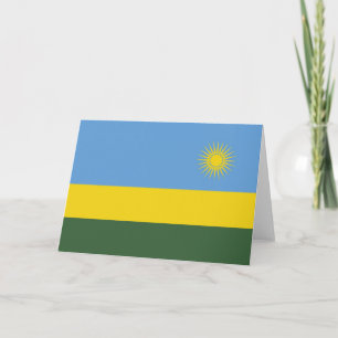 Rwanda flag thank you card