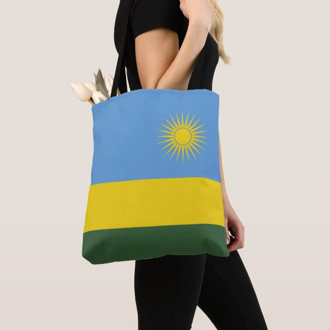 Rwanda flag tote bag (Close Up)