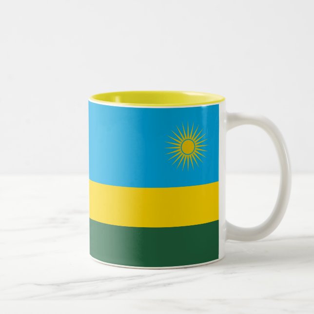 Rwanda Flag Two-Tone Coffee Mug (Right)