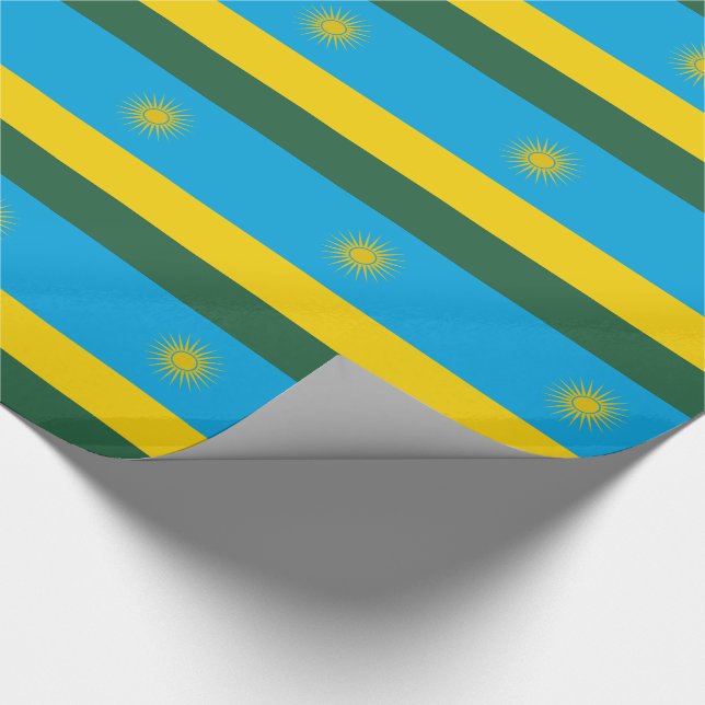 Rwanda Flag Wrapping Paper (Corner)