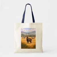 Rwanda Illustration Travel Art Vintage