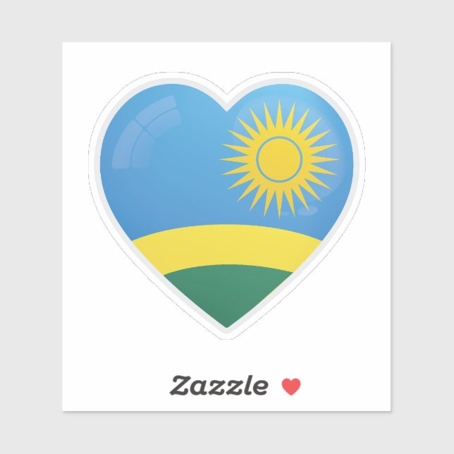 Rwanda Love Icon Sticker (Sheet)
