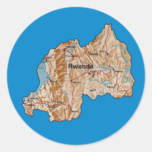 Rwanda Map Sticker
