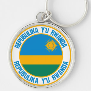Rwanda Round Emblem Keychain