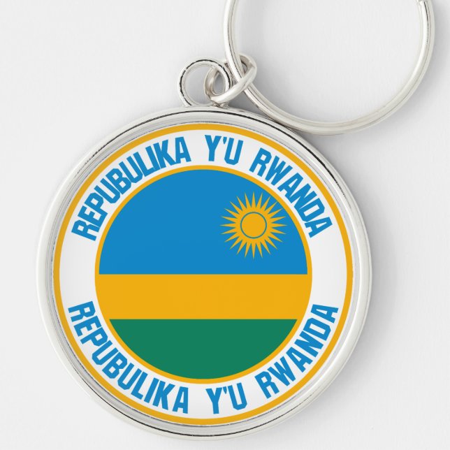 Rwanda Round Emblem Keychain (Front)