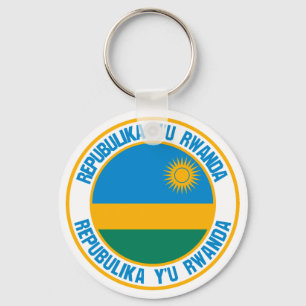 Rwanda Round Emblem Keychain