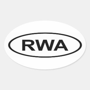 Rwanda "RWA" Oval Sticker