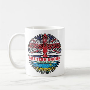 Rwanda Rwandan British UK Tree Roots Flag Coffee Mug