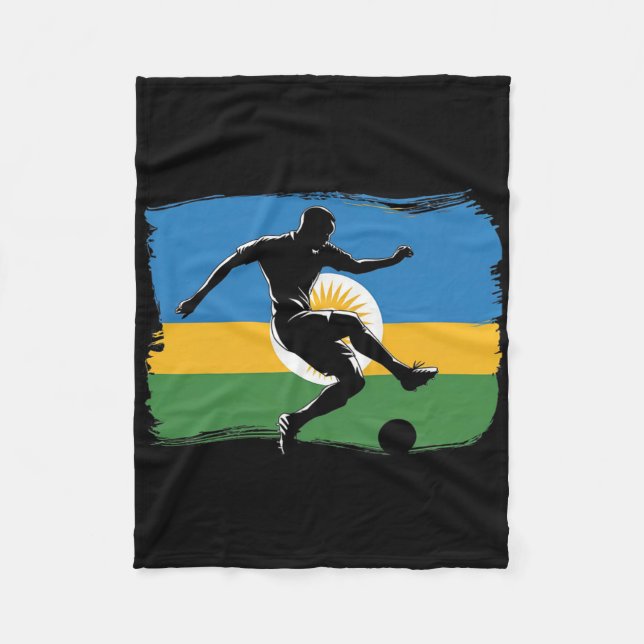 Rwanda Soccer  Fleece Blanket (Front)
