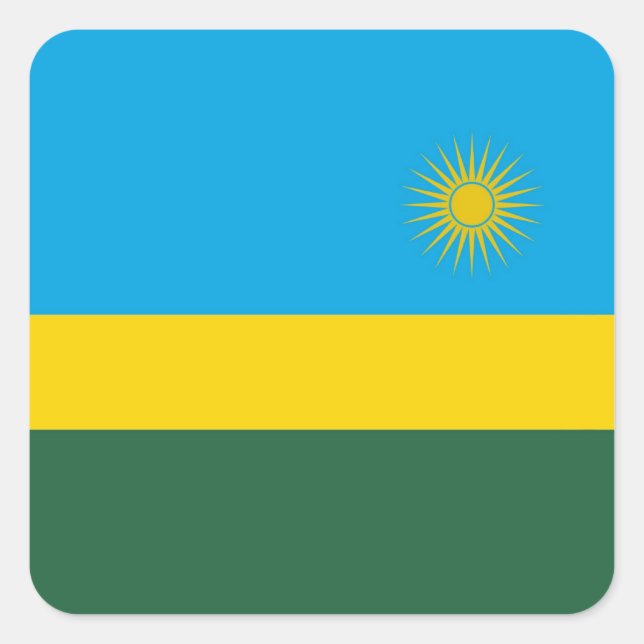 RWANDA SQUARE STICKER (Front)