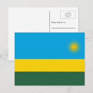 Rwandan Flag, Flag of Rwanda Postcard