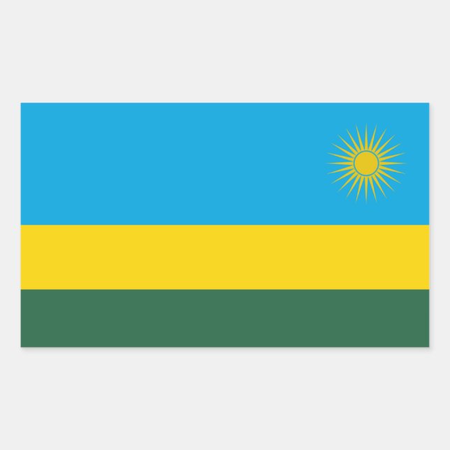 Rwandan Flag, Flag of Rwanda Sticker (Front)