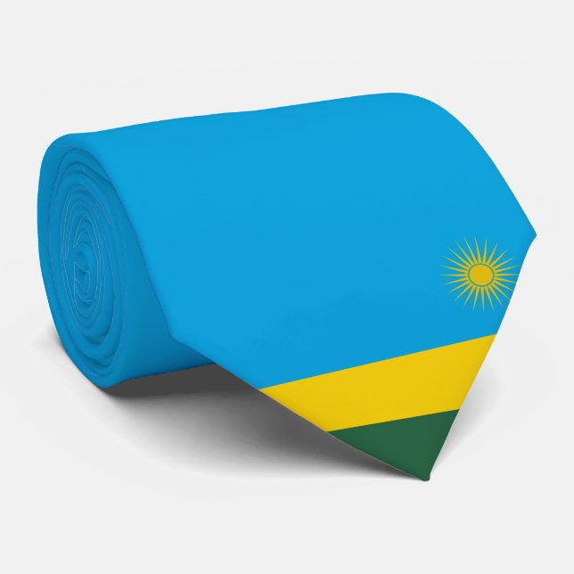 Rwandan Flag (Rwanda) (African Country) Tie (Rolled)