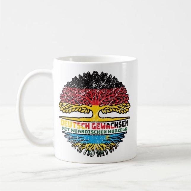 Rwandan German Germany Baum Wurzel Coffee Mug (Left)