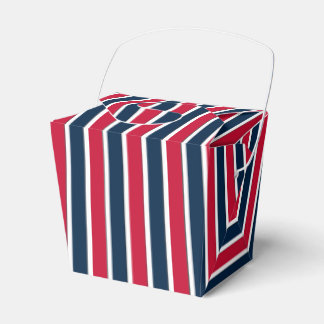RWB,Baseball Coord Stripes 1-FAVOR BOX, take out Favor Box