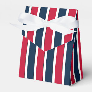 RWB,Baseball Coord Stripes 1-PARTY FAVOR BOX,tent Box