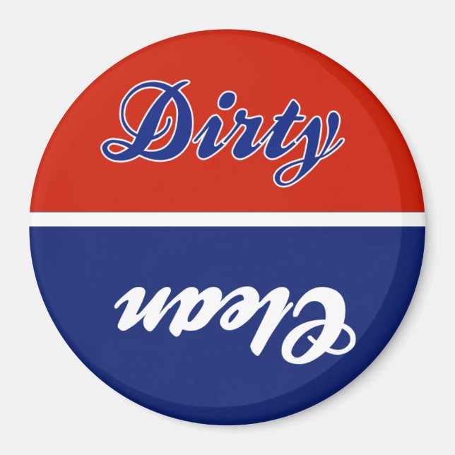 RWB Dirty Clean Dishwasher Magnet (Front)