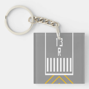 RWY Threshold 13R Keychain