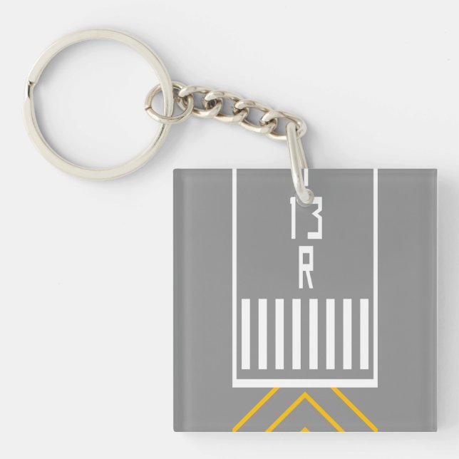 RWY Threshold 13R Keychain (Front)