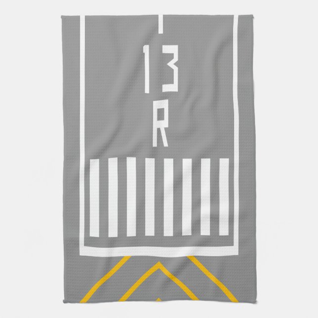 RWY Threshold 13R Kitchen Towel (Vertical)