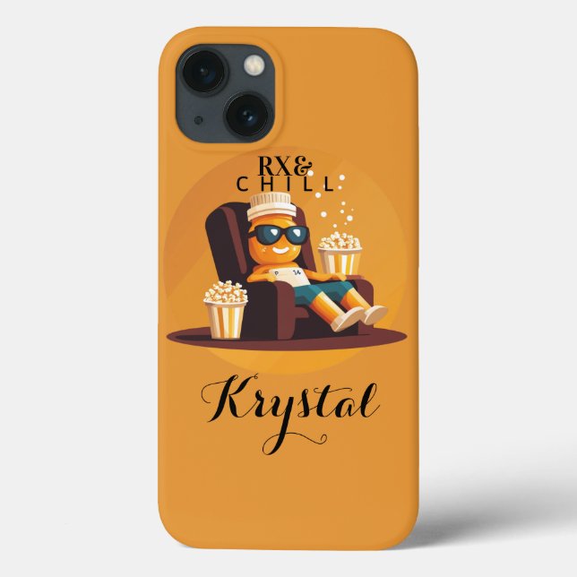 Rx & Chill | Funny Pharmacy Tech Names Case-Mate iPhone Case (Back)
