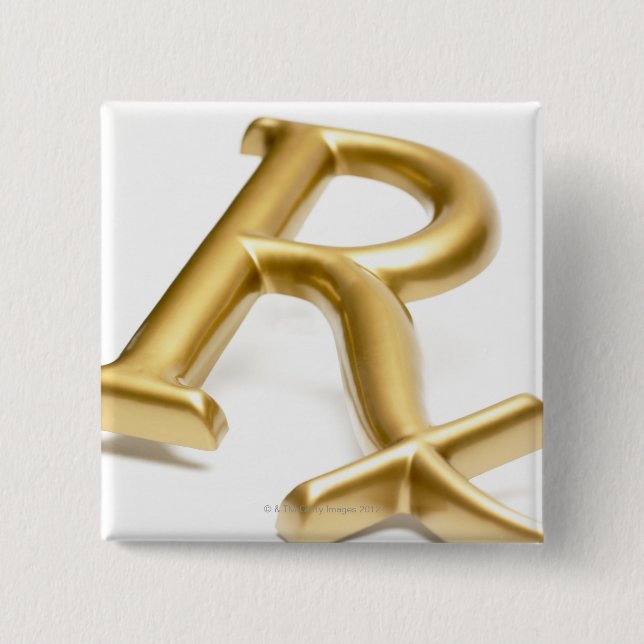 Rx drug sign 2 inch square button (Front)