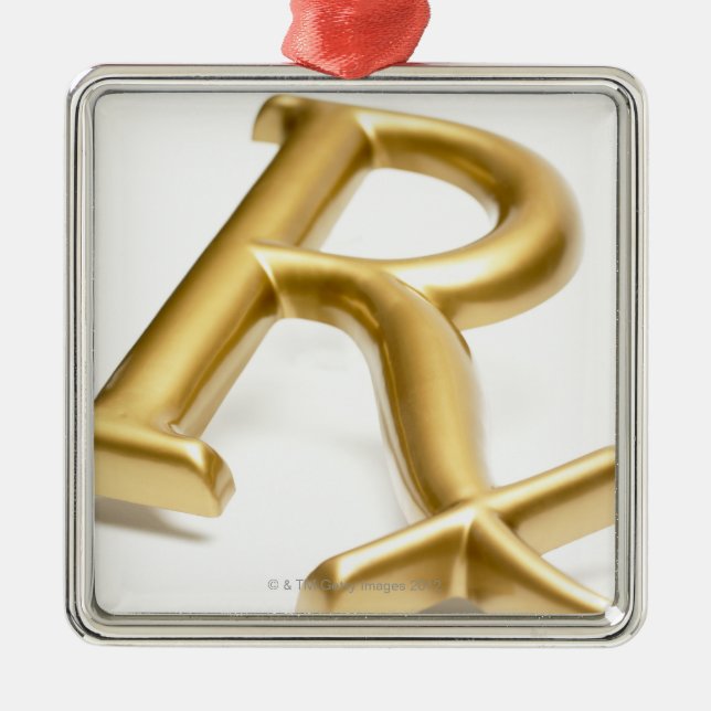 Rx drug sign metal ornament (Front)