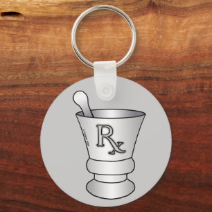 RX Mortar Pestle   keychain