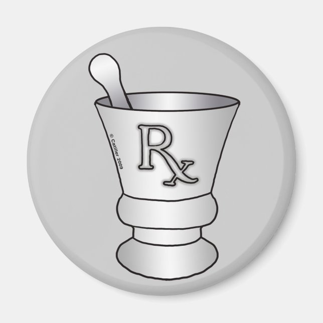 RX Mortar Pestle Magnet (Front)