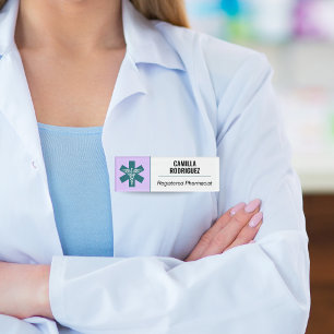 RX Pharmacy Medical Care Name Tag with Logo
