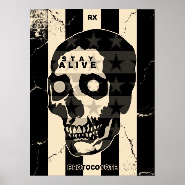 Rx & Photocoyote STAY ALIVE Poster (Front)