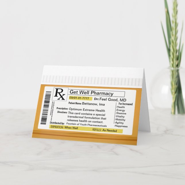 RX Prescription for Health Card (Front)