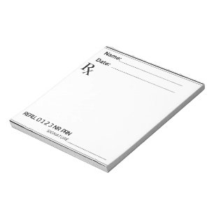 Rx Prescription Pad – Write Your Own Notes