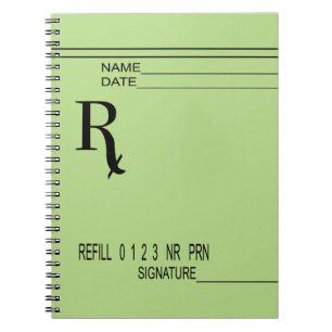 Rx Prescription Pad - Write Your Own Prescription! Notebook