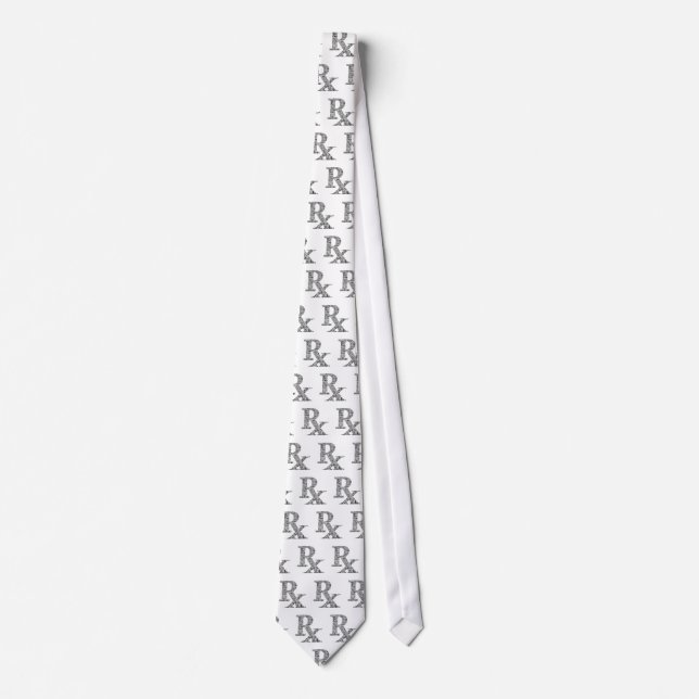 Rx Prescription pharmacist chemist druggist tie (Front)