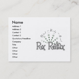 RX Relax Business Card