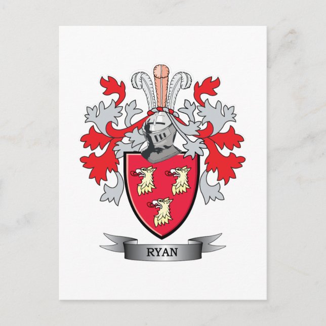 Ryan Coat of Arms Postcard (Front)