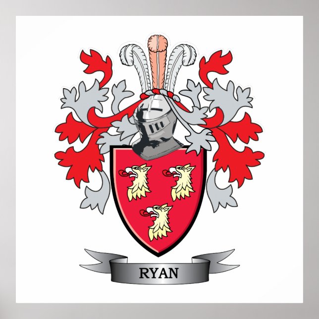 Ryan Coat of Arms Poster (Front)