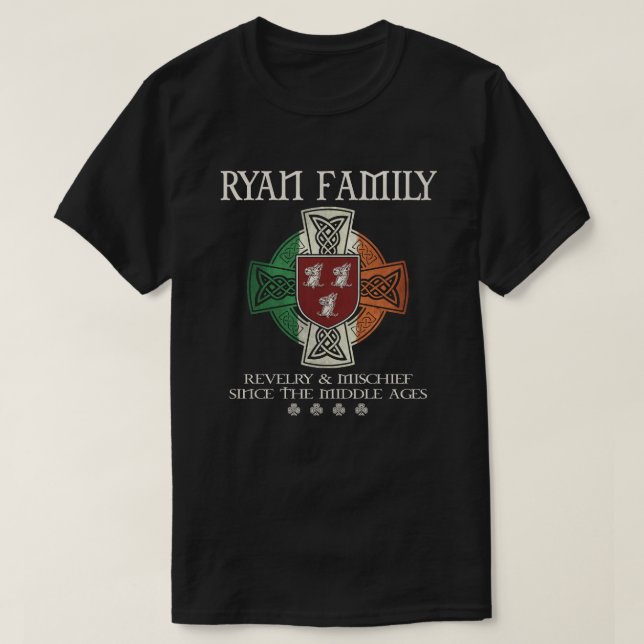 Ryan Family Ireland Ryan surname T-Shirt (Design Front)