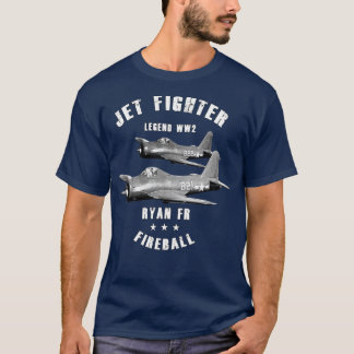 Ryan FR Fireball Military Jet Fighter Plane WW2 T-Shirt