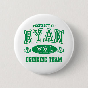 Ryan Irish Drinking Team 2 Inch Round Button
