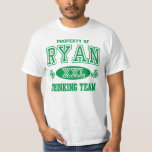 Ryan Irish Drinking Team T-Shirt<br><div class="desc">Ryan Irish Drinking Team t shirts mugs buttons hats and more.</div>